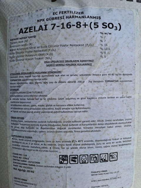 3 Aylık Geç Salınımlı Akıllı Gübre-1 KG